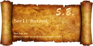 Serli Botond névjegykártya